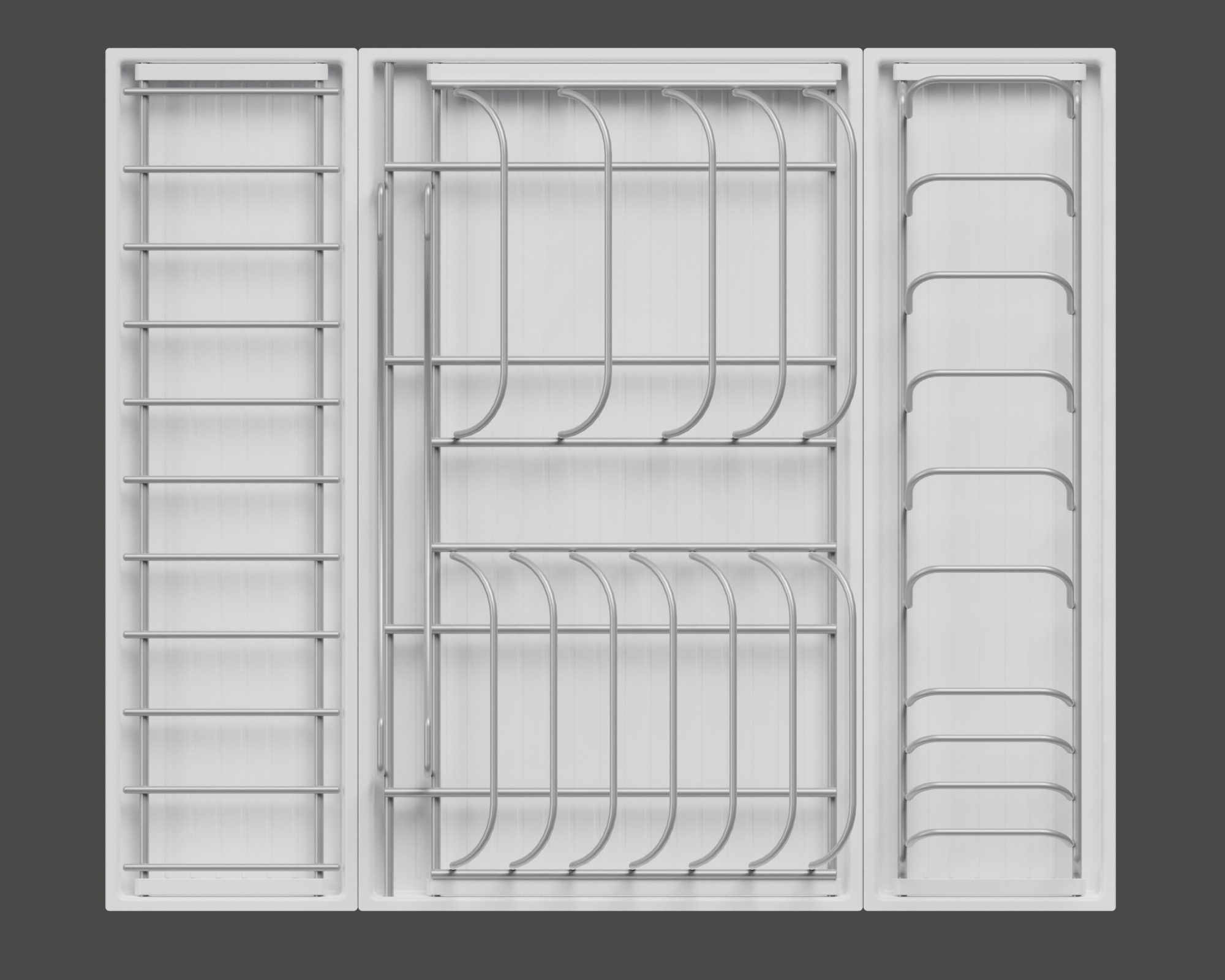 Сушка выдвижная И125 Дайнинг Агент 600 мм передний бортик цвет ТИТАН цвет дна Белый Kessebohmer | официальный магазин